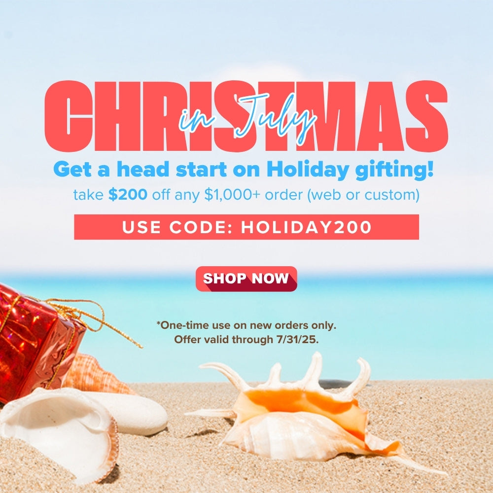 Christmas in July! Save $200 on any $1,000+ web or custom order with code HOLIDAY200. Offer valid through 7/31. One-time use on new orders only.
