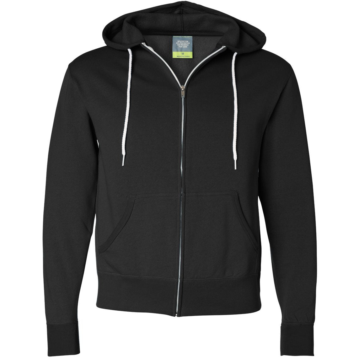 Lightweight Full-Zip Hooded Sweatshirt