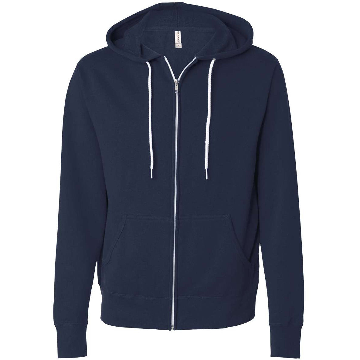 Lightweight Full-Zip Hooded Sweatshirt