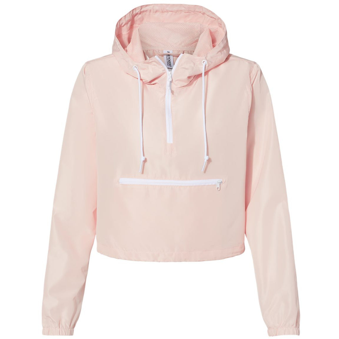 Women's Lightweight Quarter-Zip Pullover Crop Windbreaker